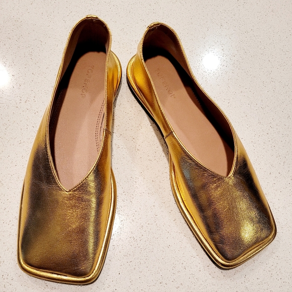 TOPSHOP Charlotte Leather Flats - Picture 6 of 6